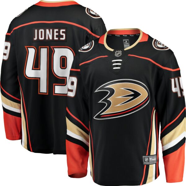 Men’s Anaheim Ducks Max Jones Fanatics Branded Black Breakaway Player Jersey