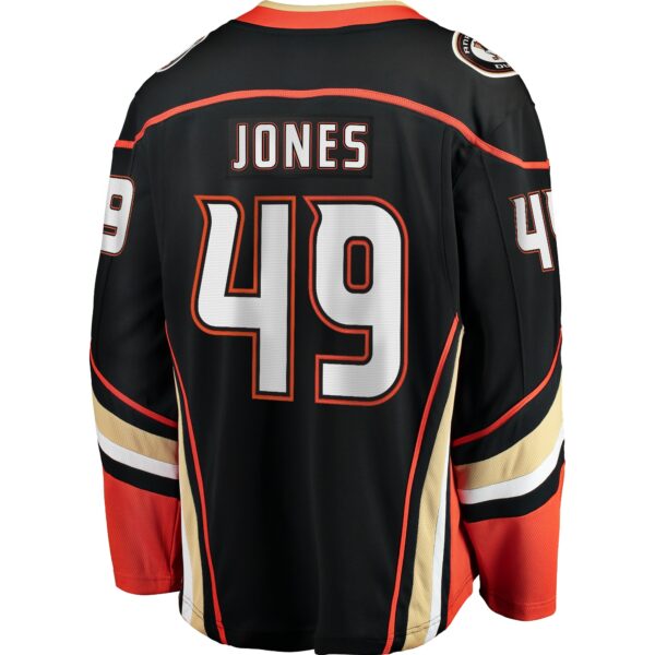 Men’s Anaheim Ducks Max Jones Fanatics Branded Black Breakaway Player Jersey