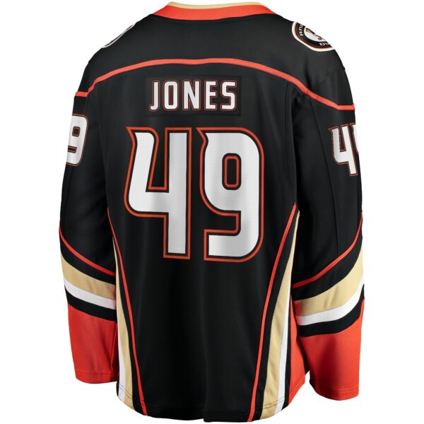 Men’s Anaheim Ducks Max Jones Fanatics Branded Black Home Breakaway Jersey