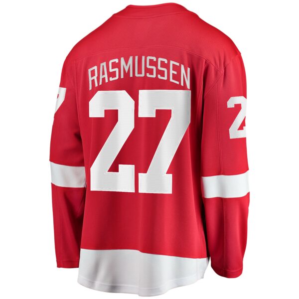 Men’s Detroit Red Wings Michael Rasmussen Fanatics Branded Red Home Breakaway Player Jersey