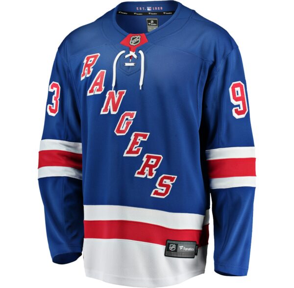 Men’s New York Rangers Mika Zibanejad Fanatics Branded Blue Home Breakaway Player Game Jersey