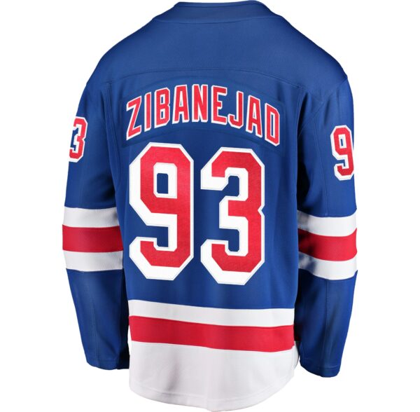 Men’s New York Rangers Mika Zibanejad Fanatics Branded Blue Home Breakaway Player Game Jersey