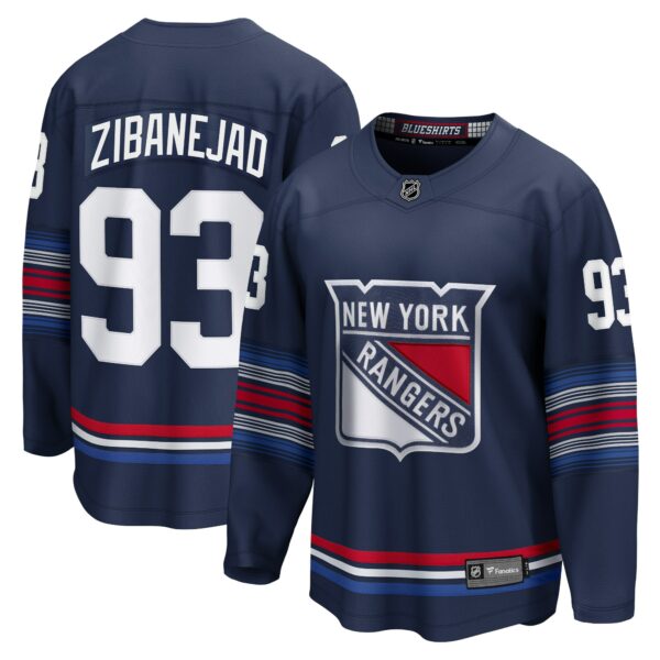 Men’s New York Rangers Mika Zibanejad Fanatics Branded Navy Alternate Premier Breakaway Player Jersey