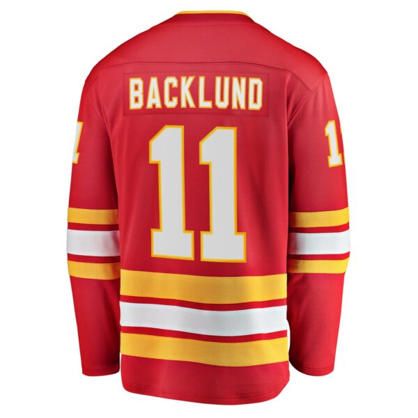 Men’s Calgary Flames Mikael Backlund Fanatics Branded Red Home Breakaway Player Jersey