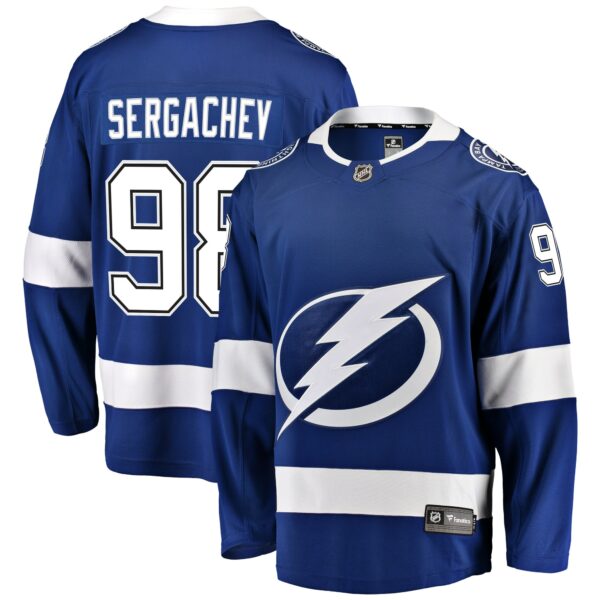 Men’s Tampa Bay Lightning Mikhail Sergachev Fanatics Branded Blue Home Breakaway Player Jersey