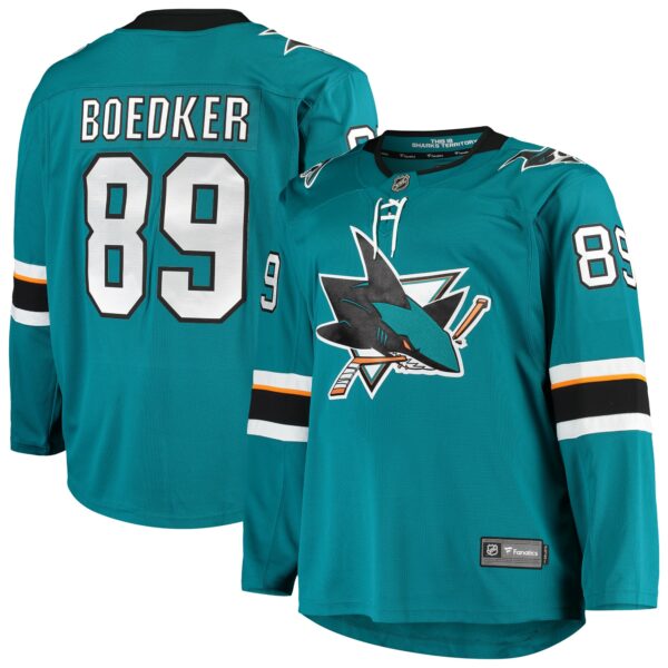 Men’s San Jose Sharks Mikkel Boedker Fanatics Branded Teal Breakaway Home Player Jersey