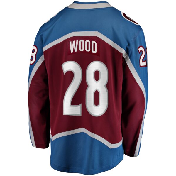 Men’s Colorado Avalanche Miles Wood Fanatics Branded Maroon Home Breakaway Jersey