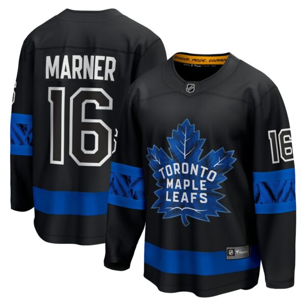 Men’s Toronto Maple Leafs Mitchell Marner Fanatics Branded Black Alternate Premier Breakaway Reversible Player Jersey