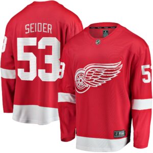 Men's Detroit Red Wings Moritz Seider Fanatics Branded Red Home Breakaway Player Jersey