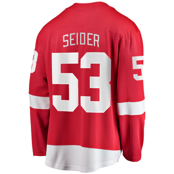 Men’s Detroit Red Wings Moritz Seider Fanatics Branded Red Home Breakaway Player Jersey