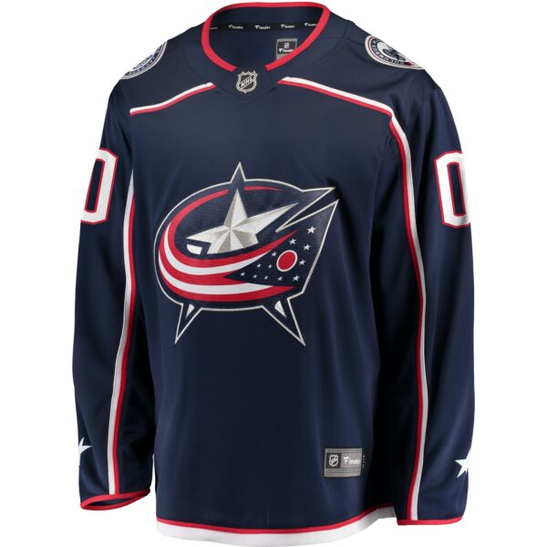 Men’s Columbus Blue Jackets Fanatics Branded Navy Home Breakaway Custom Jersey