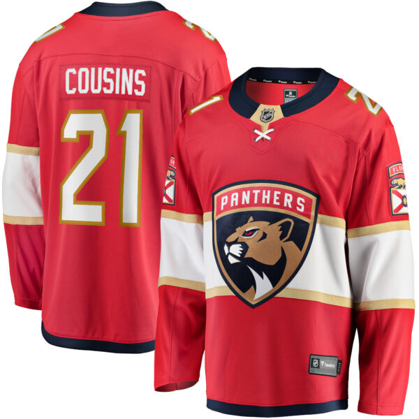 Men’s Florida Panthers Nick Cousins Fanatics Branded Red Home Breakaway Player Jersey