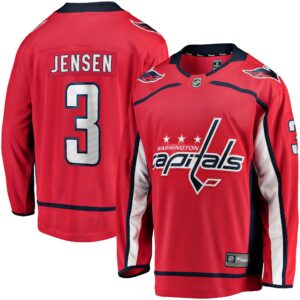 Men's Washington Capitals Nick Jensen Fanatics Branded Red Replica Player Jersey