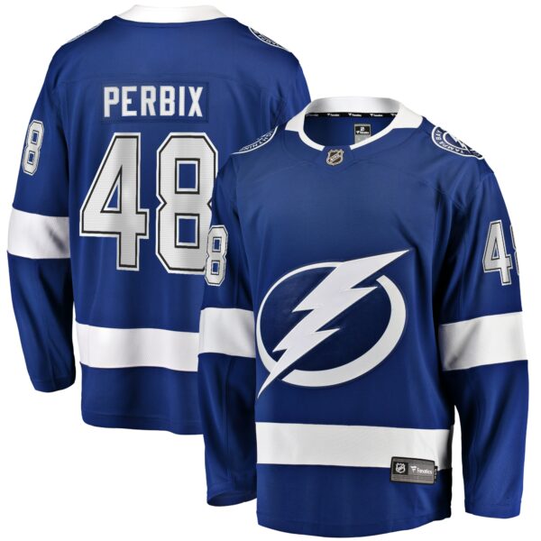 Men’s Tampa Bay Lightning Nick Perbix Fanatics Branded Blue Home Breakaway Jersey