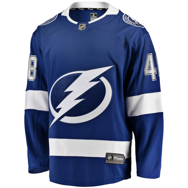 Men’s Tampa Bay Lightning Nick Perbix Fanatics Branded Blue Home Breakaway Jersey