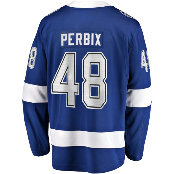 Men’s Tampa Bay Lightning Nick Perbix Fanatics Branded Blue Home Breakaway Jersey