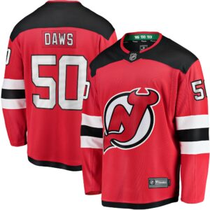 Men's New Jersey Devils Nico Daws Fanatics Branded Red Home Breakaway Player Jersey