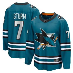 Men's San Jose Sharks Nico Sturm Fanatics Branded Teal Home Breakaway Jersey