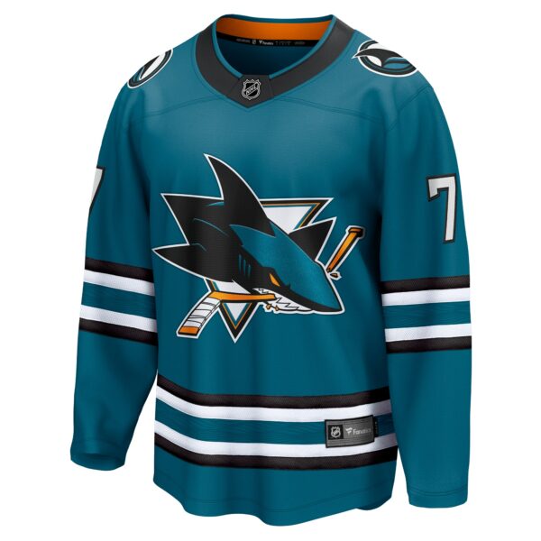 Men’s San Jose Sharks Nico Sturm Fanatics Branded Teal Home Breakaway Jersey