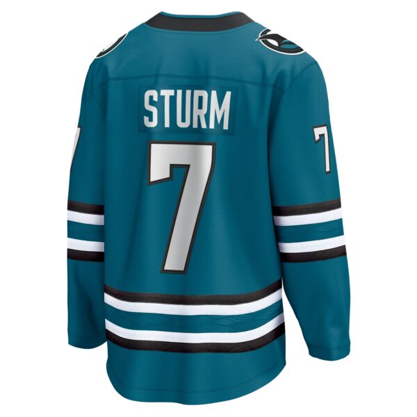 Men’s San Jose Sharks Nico Sturm Fanatics Branded Teal Home Breakaway Jersey