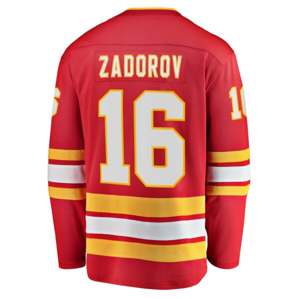 Men’s Calgary Flames Nikita Zadorov Fanatics Branded Red Home Breakaway Player Jersey