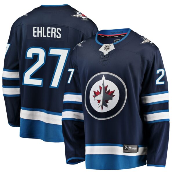 Men’s Winnipeg Jets Nikolaj Ehlers Fanatics Branded Navy Breakaway Replica Jersey