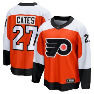 Men's Philadelphia Flyers Noah Cates Fanatics Branded Orange Home Breakaway Jersey