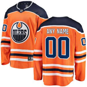 Men's Edmonton Oilers Fanatics Branded Orange Home Breakaway Custom Jersey