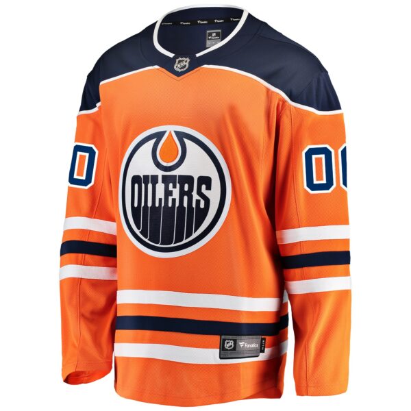 Men’s Edmonton Oilers Fanatics Branded Orange Home Breakaway Custom Jersey