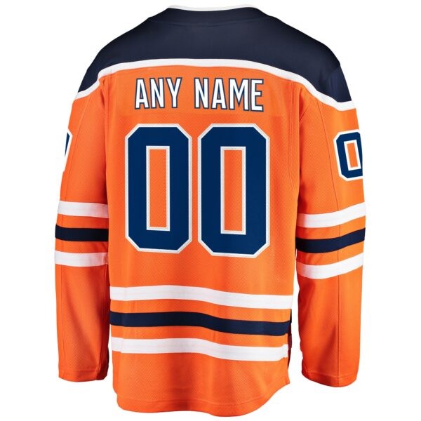 Men’s Edmonton Oilers Fanatics Branded Orange Home Breakaway Custom Jersey