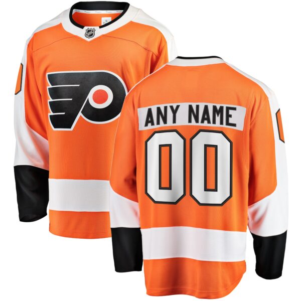 Men’s Philadelphia Flyers Fanatics Branded Orange Home Breakaway Custom Jersey