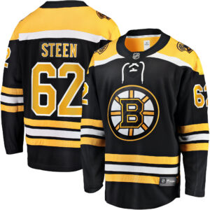 Men's Boston Bruins Oskar Steen Fanatics Branded Black Home Breakaway Player Jersey