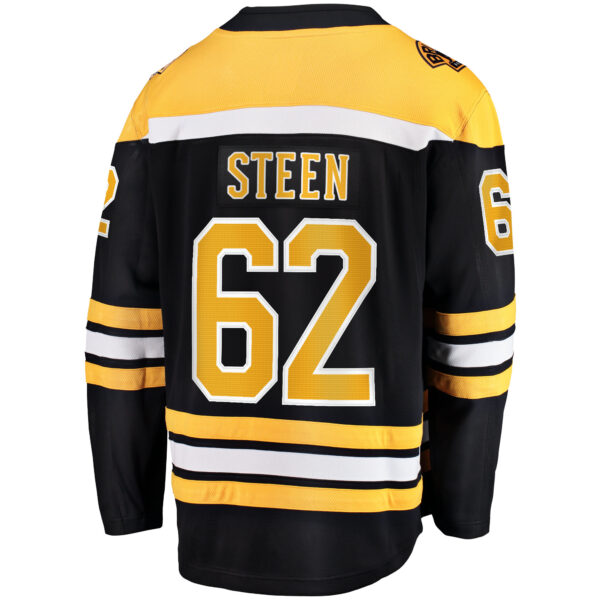 Men’s Boston Bruins Oskar Steen Fanatics Branded Black Home Breakaway Player Jersey