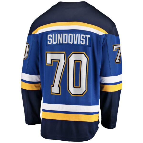 Men’s St. Louis Blues Oskar Sundqvist Fanatics Branded Blue Home Breakaway Player Jersey