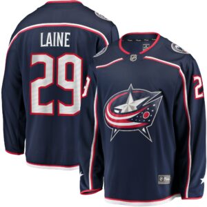 Men's Columbus Blue Jackets Patrik Laine Fanatics Branded Navy Home Breakaway Jersey