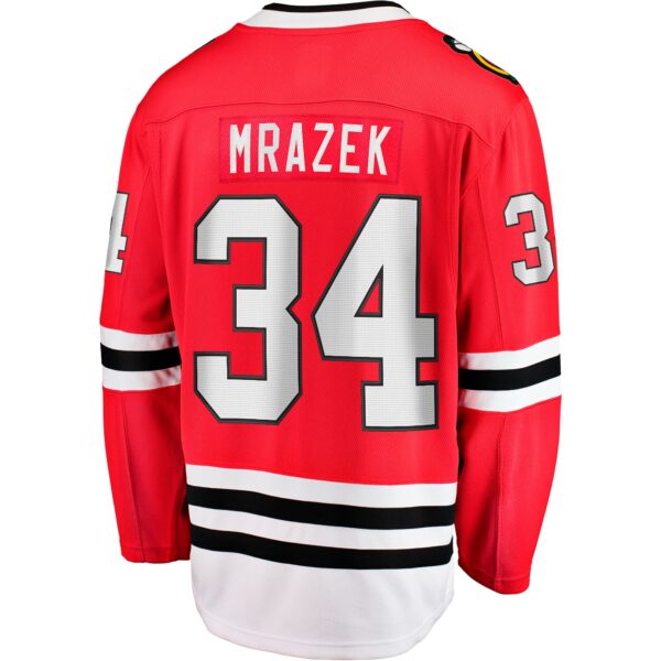 Men’s Chicago Blackhawks Petr Mrazek Fanatics Branded Red Home Breakaway Jersey