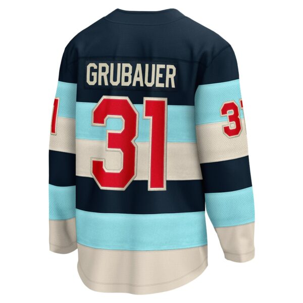 Men’s Seattle Kraken Philipp Grubauer Fanatics Branded Deep Sea Blue 2024 NHL Winter Classic Breakaway Player Jersey