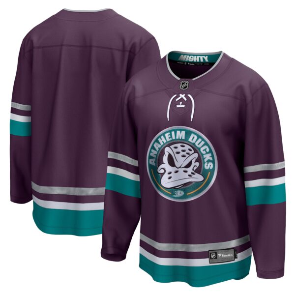 Men’s Anaheim Ducks  Fanatics Branded Purple 30th Anniversary Premier Breakaway Jersey