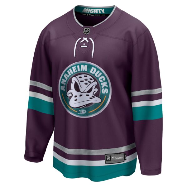 Men’s Anaheim Ducks  Fanatics Branded Purple 30th Anniversary Premier Breakaway Jersey