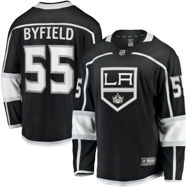 Men’s Los Angeles Kings Quinton Byfield Fanatics Branded Black Home Team Breakaway Player Jersey