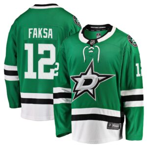 Men's Dallas Stars Radek Faksa Fanatics Branded Kelly Green Breakaway Jersey