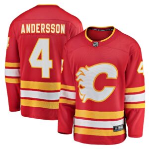 Men's Calgary Flames Rasmus Andersson Fanatics Branded Red Home Team Breakaway Player Jersey