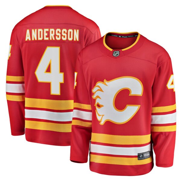 Men’s Calgary Flames Rasmus Andersson Fanatics Branded Red Home Team Breakaway Player Jersey