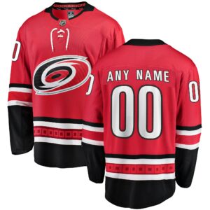 Men's Carolina Hurricanes Fanatics Branded Red Alternate Breakaway Custom Jersey