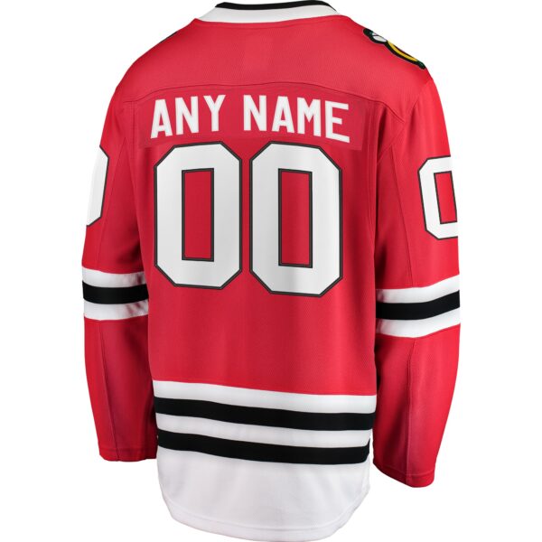 Men’s Chicago Blackhawks Fanatics Branded Red Home Breakaway Custom Jersey