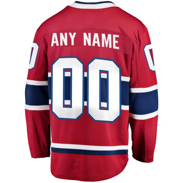 Men’s Montreal Canadiens Fanatics Branded Red Home Breakaway Custom Jersey