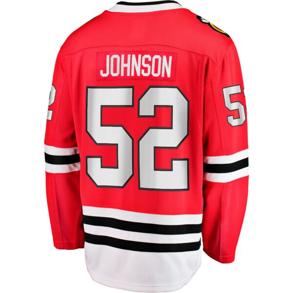 Men’s Chicago Blackhawks Reese Johnson Fanatics Branded Red Home Breakaway Player Jersey