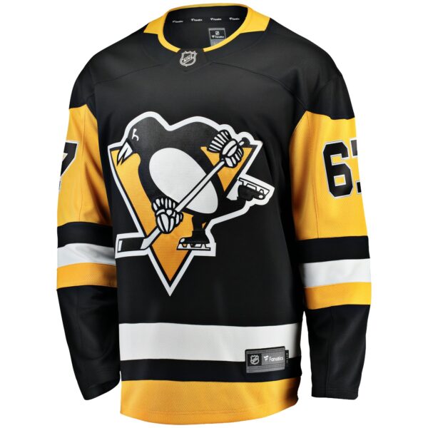 Men’s Pittsburgh Penguins Rickard Rakell Fanatics Branded Black Home Breakaway Player Jersey