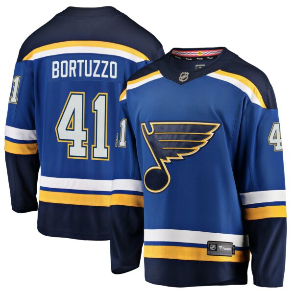 Men’s St. Louis Blues Robert Bortuzzo Fanatics Branded Blue Breakaway Player Jersey