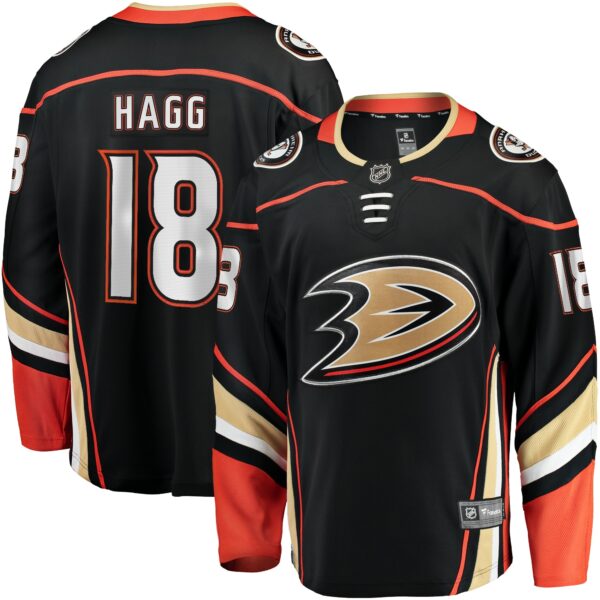 Men’s Anaheim Ducks Robert Hagg Fanatics Branded Black Home Breakaway Jersey